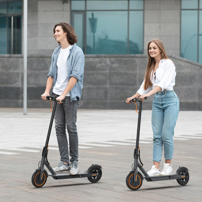 Electric Scooter Adults, 350W Motor, 19 Mph & 21 Miles Range Battery, 8.5" Folding E Scooters with Solid Tires, Portable Lightweight Scooter with Dual Braking, Bright Light, APP Control