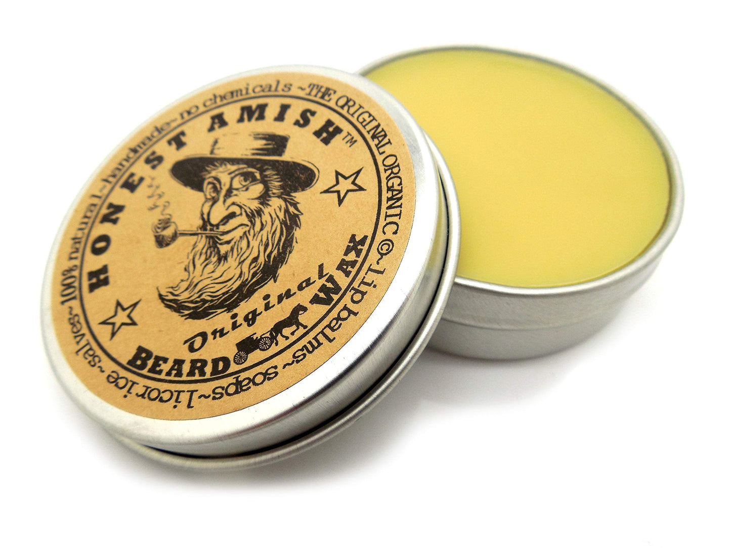 Honest Amish Original Beard Wax - All Natural and Organic- 2 ounce
