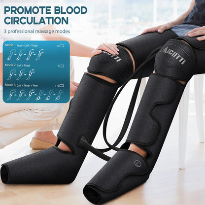 Air Compression Leg & Foot Massager with Heat – Relief for Circulation, Fatigue & Tension – Relaxing Gifts for Dad, Mom, Men & Women – Ideal for Father’s Day, Mother’s Day, Christmas & Birthdays