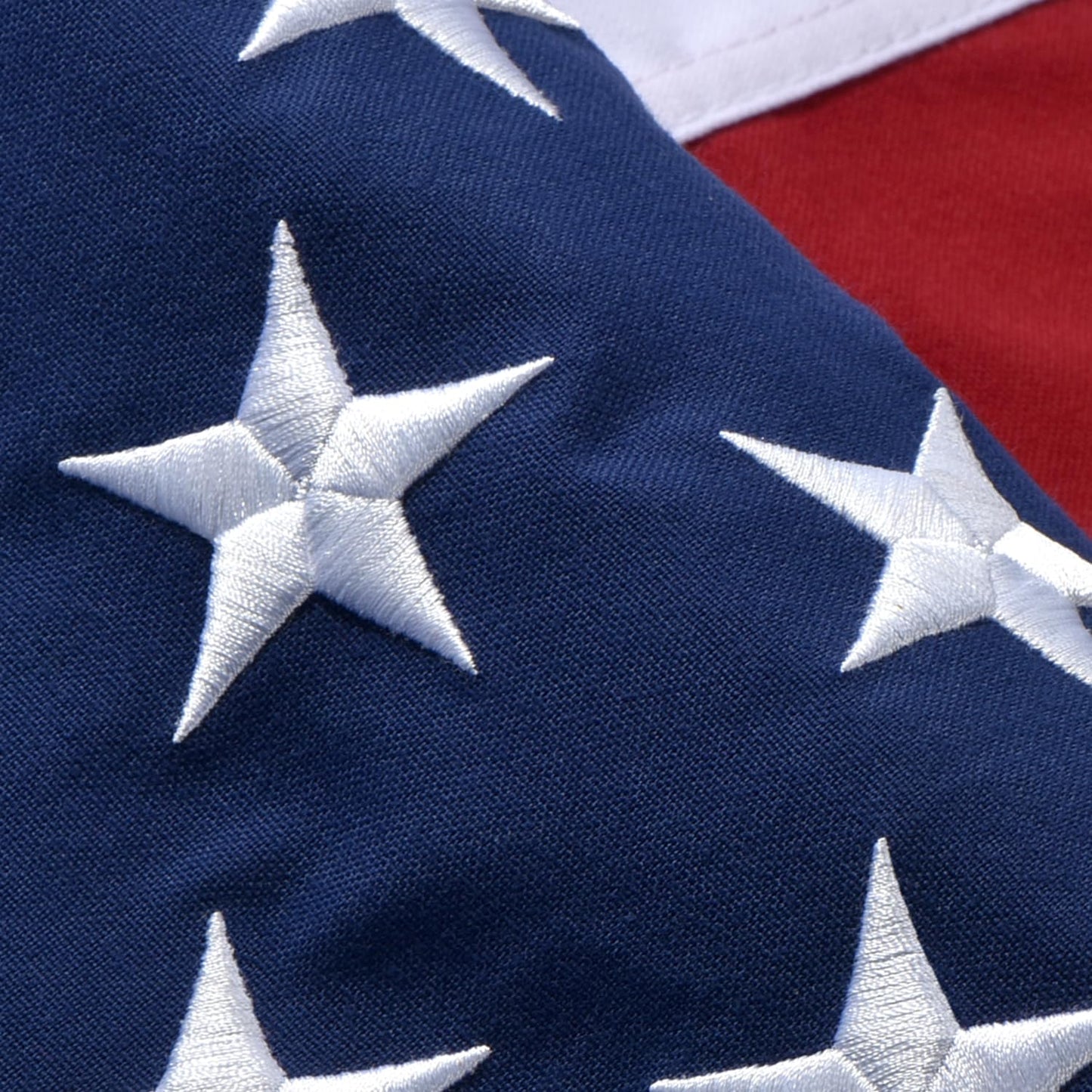 American Flags for Outside 6x10 FT- Heavy Duty Polyester US Flag with Embroidered Stars & Sewn Stripes, Brass Grommets - Vibrant Outdoor USA Flags for All Weather