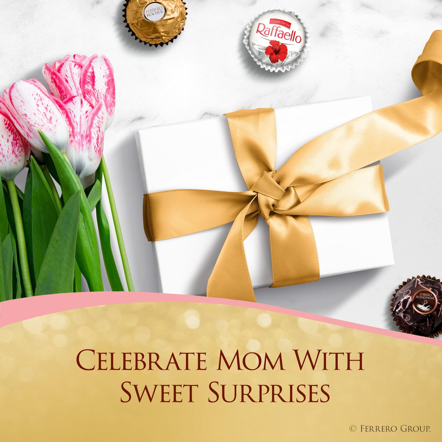 Ferrero Rocher, 24 Count, Premium Gourmet Milk Chocolate Hazelnut, Individually Wrapped Candy for Gifting, Mother's Day Gift, 10.5 oz