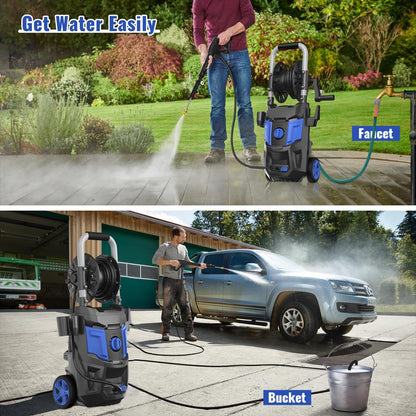 Electric Pressure Washer, 5000PSI Max 3.6 GPM 20FT Hose,35FT Power Cord 4 Different Tips Foam Cannon Power Washer