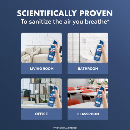 Lysol Air Sanitizer Spray with Odor Eliminator for Home & Office, Sanitizing Spray, Air Freshener Alternative, White Linen Scent, 10 oz (Pack of 3)