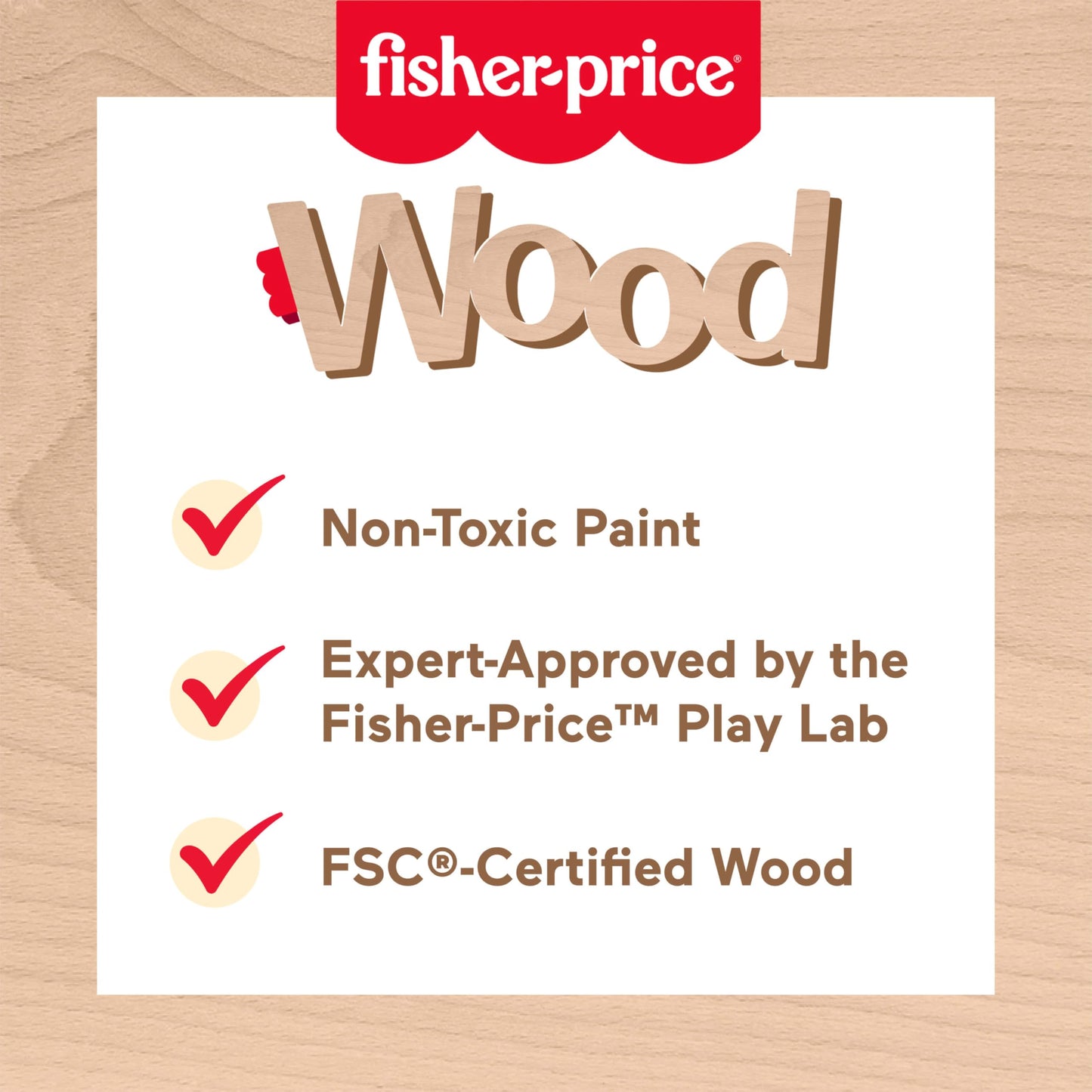 Fisher-Price Wood Toddler Toy Ice Cream Truck Shape Sorter Set, 9 Wooden Pieces for Developmental Play Kids Ages 18+ Months (Amazon Exclusive)