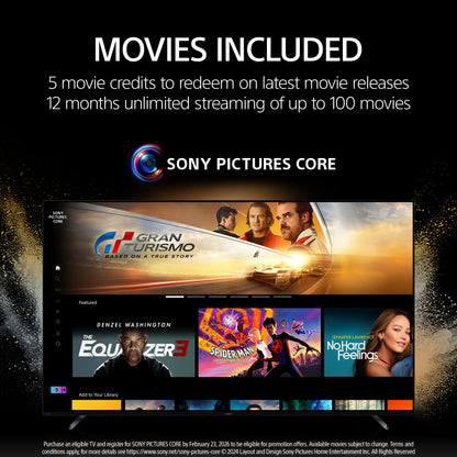 Sony 55-Inch 4K Ultra HD BRAVIA 3 LED Smart TV with Google TV, LED Flat Screen, Dolby Vision HDR, Google TV, Exclusive PS5 Features, (K-55S30)