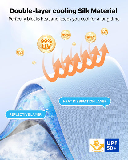 [2025 Upgrade] Nmoiss Windshield Sun Shade Umbrella - [Vinyl Coating Heat Shield] Protect Car from Sun Rays & Heat Damage Keep Cool and Protect Interior, Spring Structure Edge Medium 56" L x 31" W