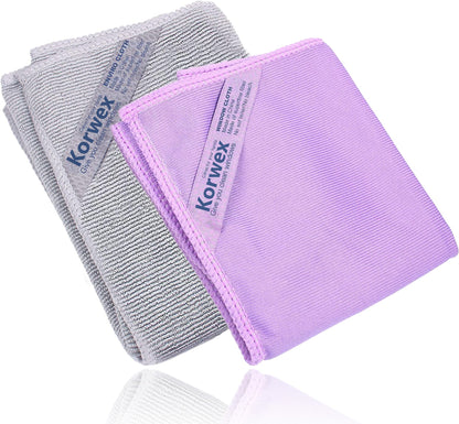 Korwex Window Cleaning Cloth, Glass Cleaning Cloth, Basic Package Cleaning Cloth, Streaks Schatches Free.