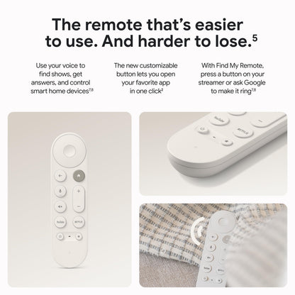 Google TV Streamer 4K - Fast Streaming Entertainment on Your TV with Voice Search Remote - Watch Movies, Shows, Live TV, and Netflix in 4K HDR - Smart Home Control - 32 GB of Storage - Porcelain