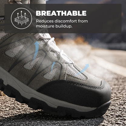 NORTIV 8 Women's Waterproof Hiking Boots Outdoor Trekking Camping Trail Hiking Boots Size 9.5 M US SNHB211W, LIGHT GREY