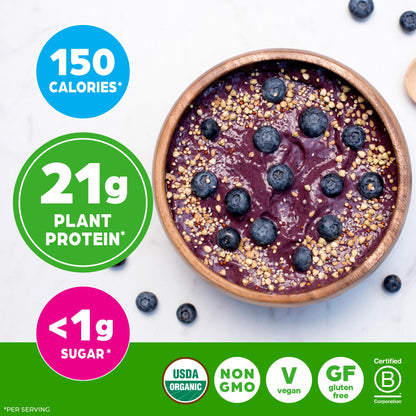 Orgain Organic Vegan Protein Powder, Vanilla Bean - 21g Plant Based Protein, 4g Prebiotic Fiber, No Lactose Ingredients, No Added Sugar, Non-GMO, For Shakes & Smoothies, 1.02 lb (Packaging May Vary)