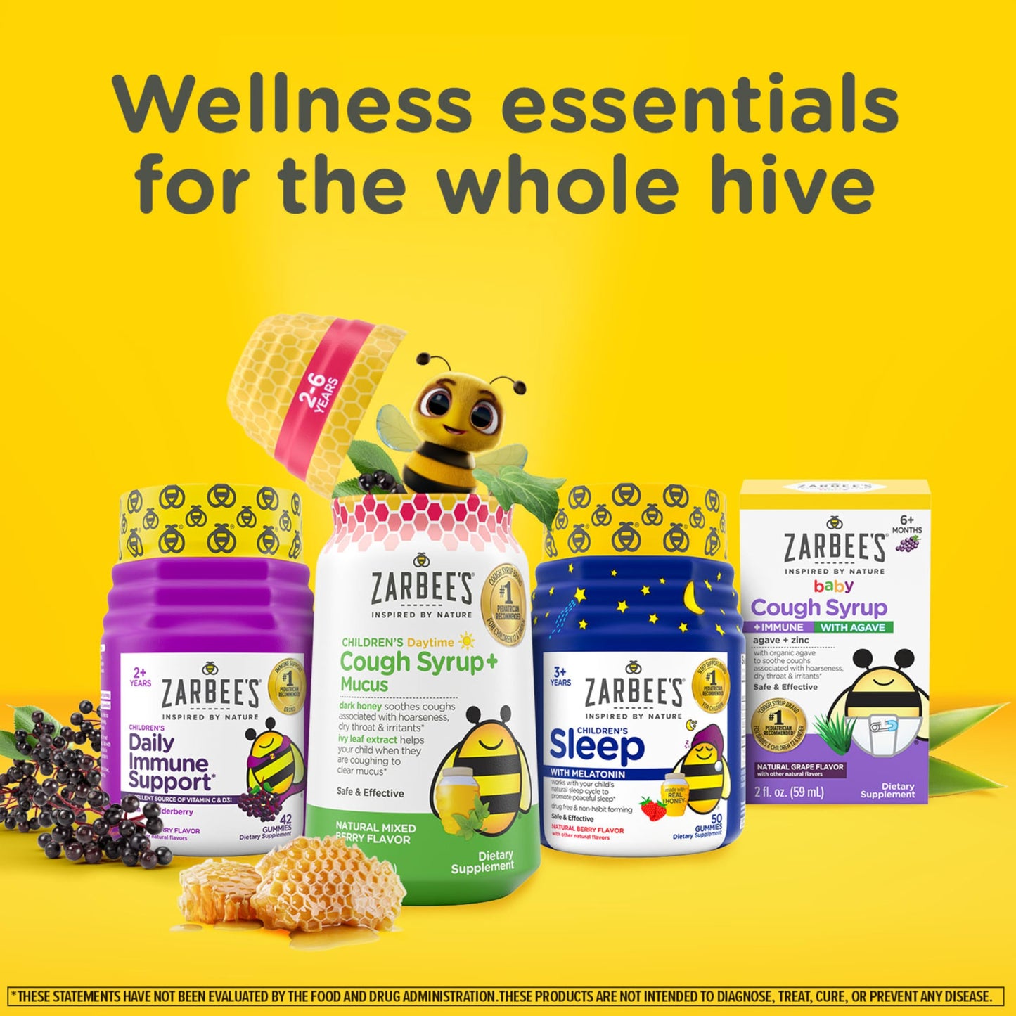 Zarbee's Children's Sleep Gummies with Melatonin, Non-Habit Forming Children's Sleep Gummies Work with Natural Sleep Cycles to Promote Peaceful Sleep, Drug-Free, Natural Strawberry, 60 ct