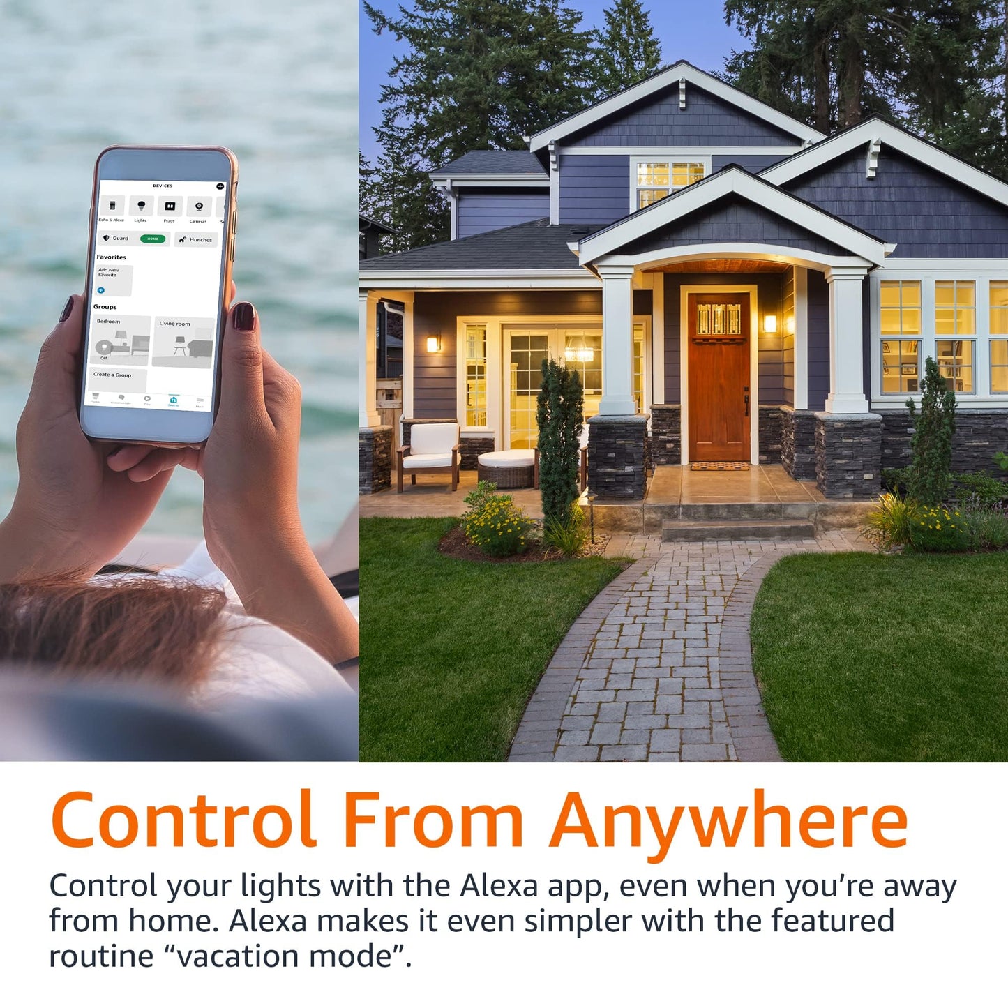 Echo Hub with Amazon Basics Smart Color Bulb