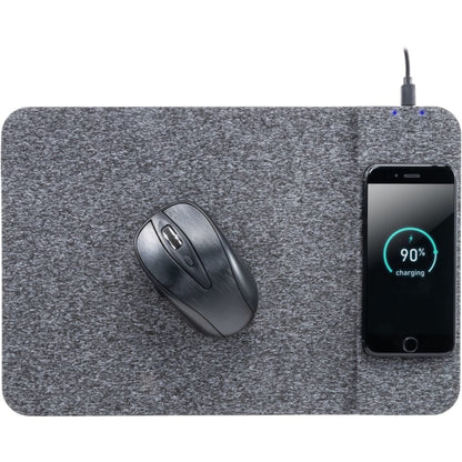 Allsop Powertrack Wireless Charging Mouse Pad, 13 x 8.75, Gray