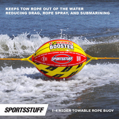 SportsStuff Booster Towable Tube Ball Towable Rope for Lift and Visibility, 60 ft Rope with 4,100 lb Break Strength