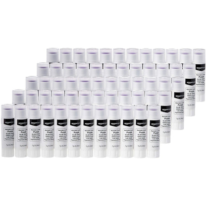 Amazon Basics Purple Washable School Glue Sticks, Dries Clear, Non-Toxic, 0.24-oz Stick, 60-Pack