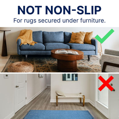 RUGPADUSA - Basics - 8'x10' - 1/4" Thick - 100% Felt - Protective Cushioning Rug Pad - Safe for All Floors and Finishes Including Hardwoods