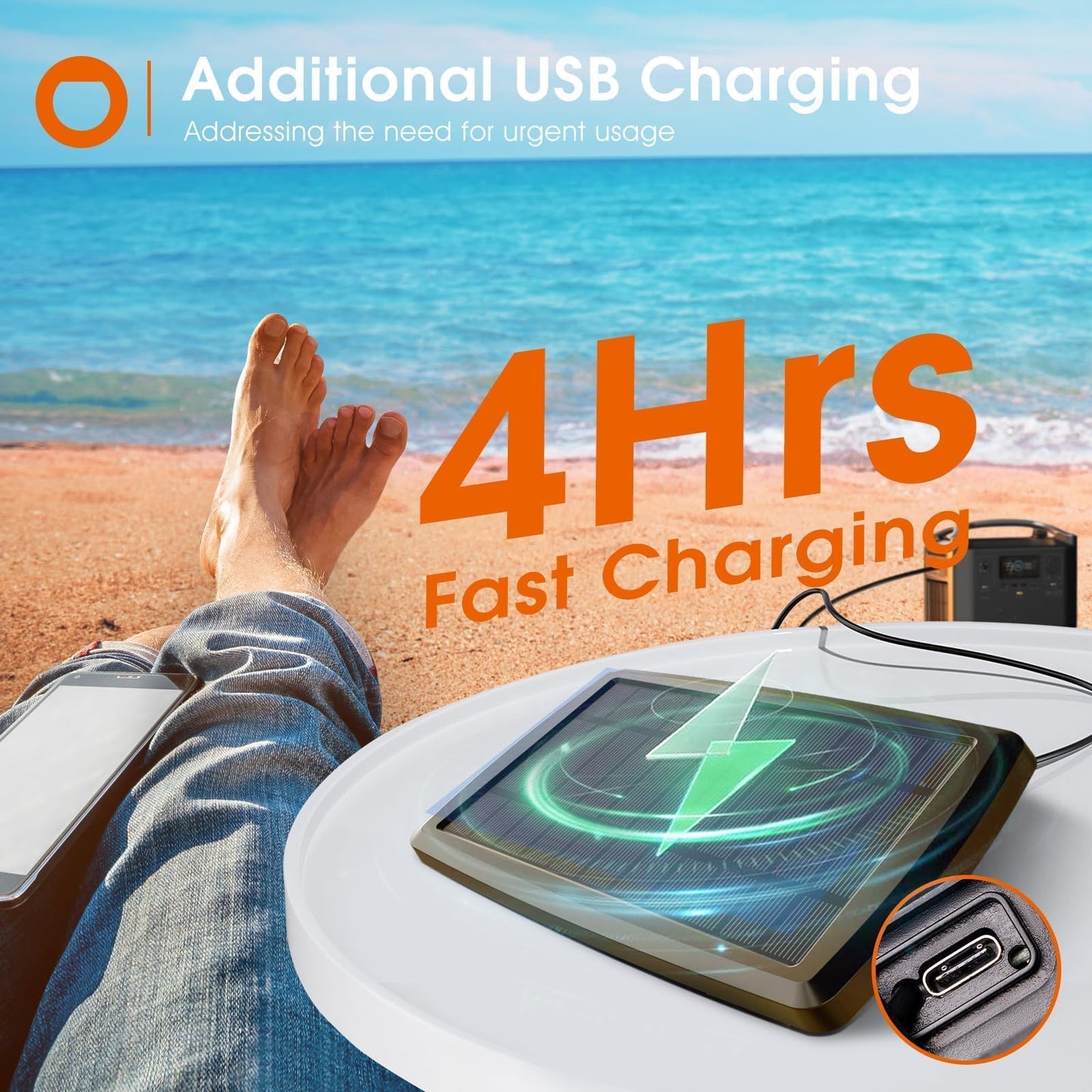 addlon 54(48+6) FT Solar String Lights Outdoor Waterproof with USB Port & Remote Control Solar Patio Lights Long Last for 20+Hrs Dimmable Solar Power LED Bulbs for Porch Garden Market Bistro