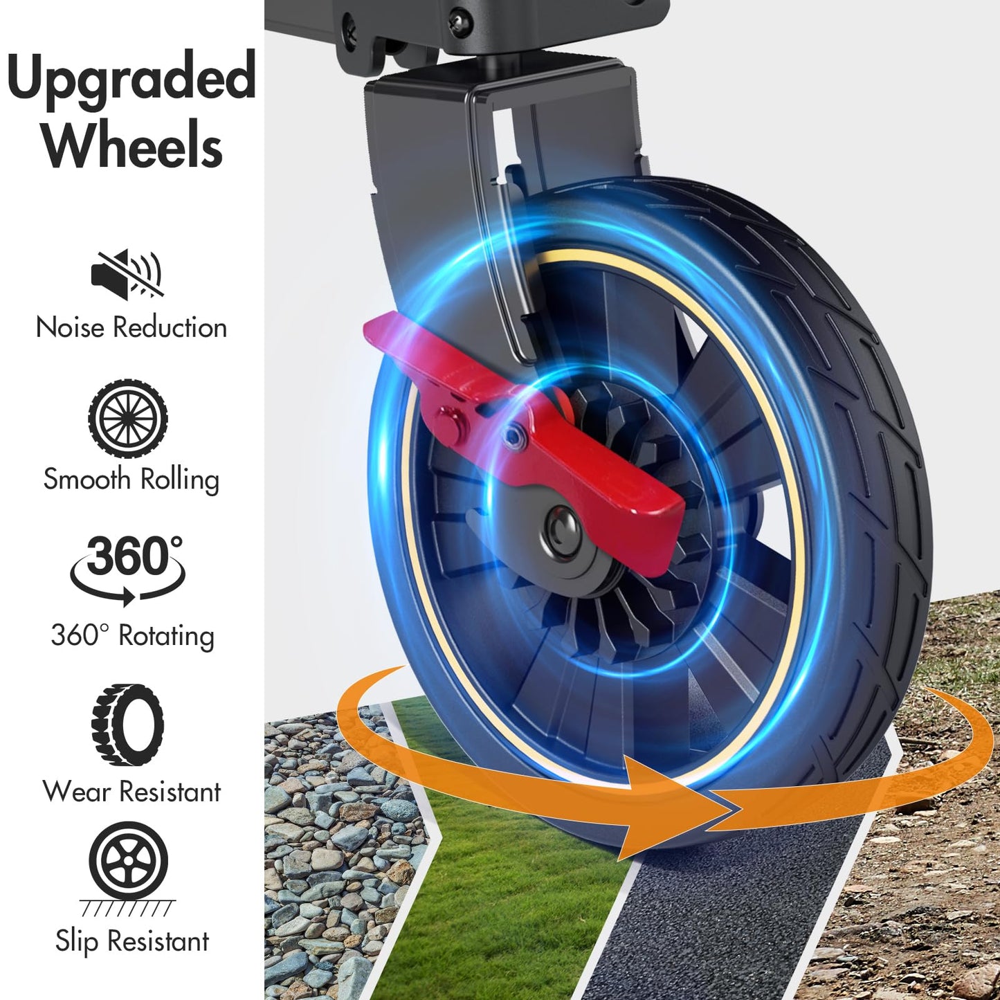 PORTAL 51.2" Long Wagons Carts Foldable, 400L Large Collapsible Wagon with Wheels, 350 LBs Folding Wagon for Sports, Camping, Grocery