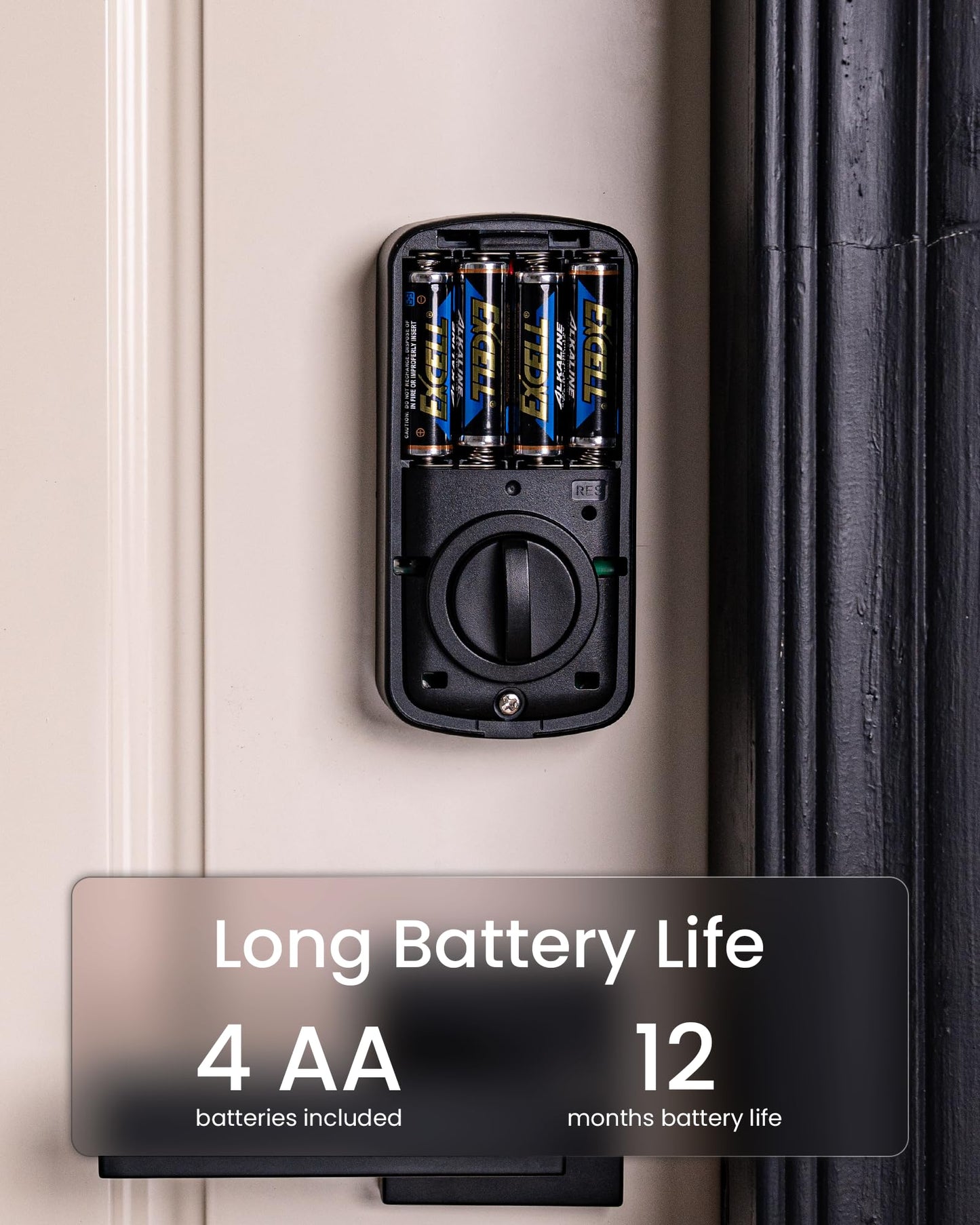 DESLOC A100F Keypad Fingerprint Door Lock, Keyless Entry Door Lock, Smart Lock Deadbolt for Front Door, Easy Installation, Emergency Power Port,12 Months Battery, IP54 Waterproof, 5 Keys