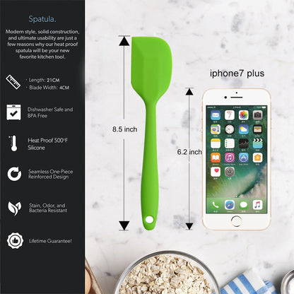 Silicone Spatulas, 8.5 inch Small Rubber Spatula Seamless One Piece Design Heat Resistant Non-Stick Flexible Scrapers Baking Mixing Tool (5 Pieces)