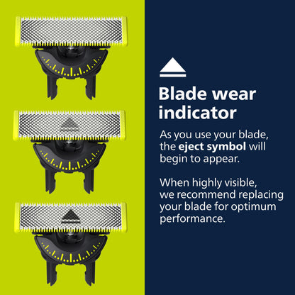 Philips Norelco OneBlade 360 Blades, Genuine Replacement Blades for OneBlade Electric Shaver and Trimmer, 4 Pack, QP440/80