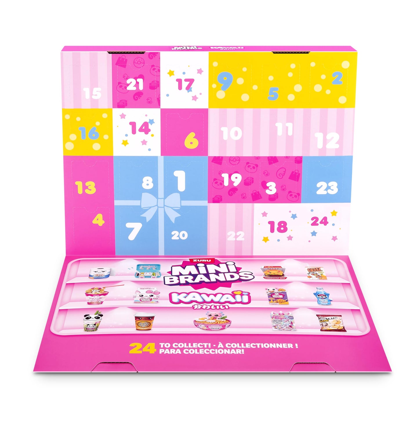 Mini Brands Kawaii Advent Calendar by ZURU, Collectible Seaonal Toys for Girls