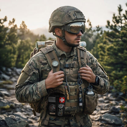 Survival First Aid Kit with Israeli Bandage, Chest Seal, Tourniquet, Splint, Tactical Military Combat Molle IFAK for Wound Care, Bleeding Control, Trauma Hemorrhage and More (Black)