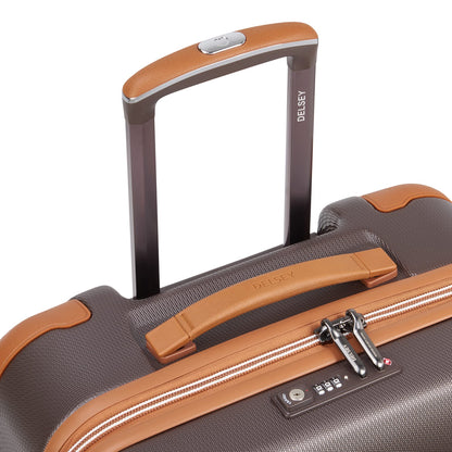 DELSEY PARIS Chatelet Air 2.0 Hardside Luggage with Spinner Wheels, Chocolate Brown, Checked-Large 28 Inch