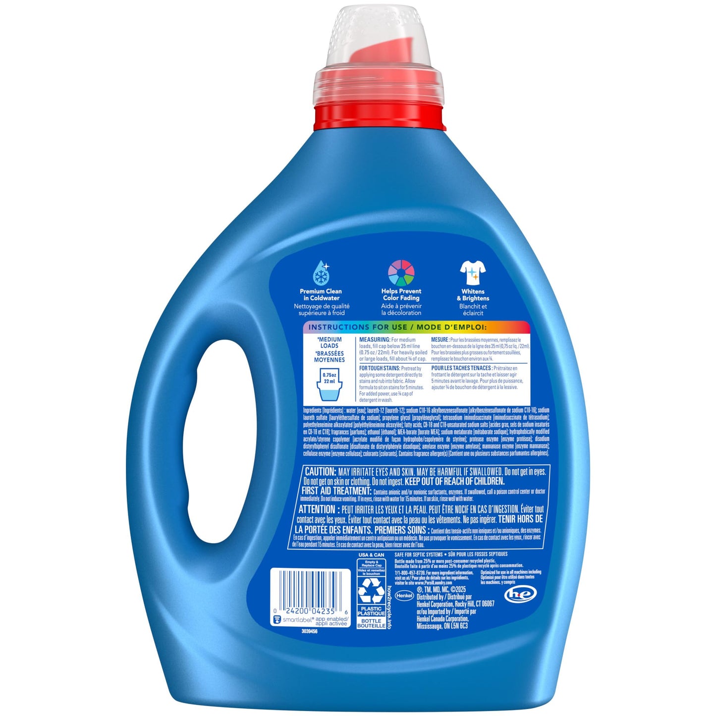 Persil Original Everyday Clean, Liquid Laundry Detergent, High Efficiency (HE), Deep Stain Removal, Ultra Concentrated, 82.5 fl oz, 110 Loads