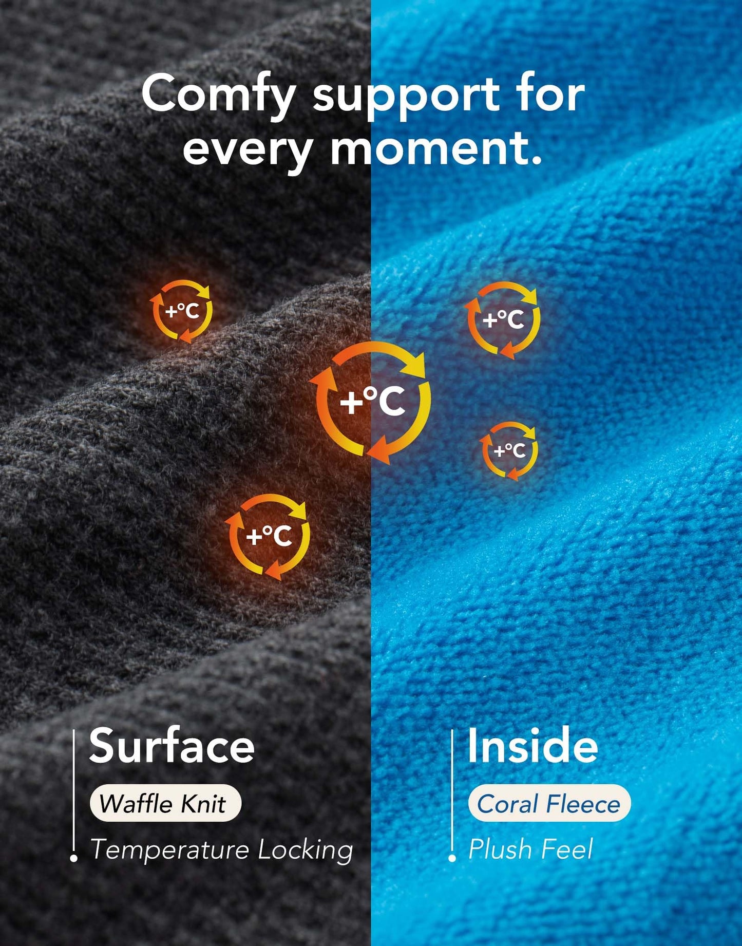 VeraCosy Men's Two-Tone Memory Foam House Slippers Indoor Outdoor Durable Rubber Sole (Dark Gray/Blue, 11-12 US)