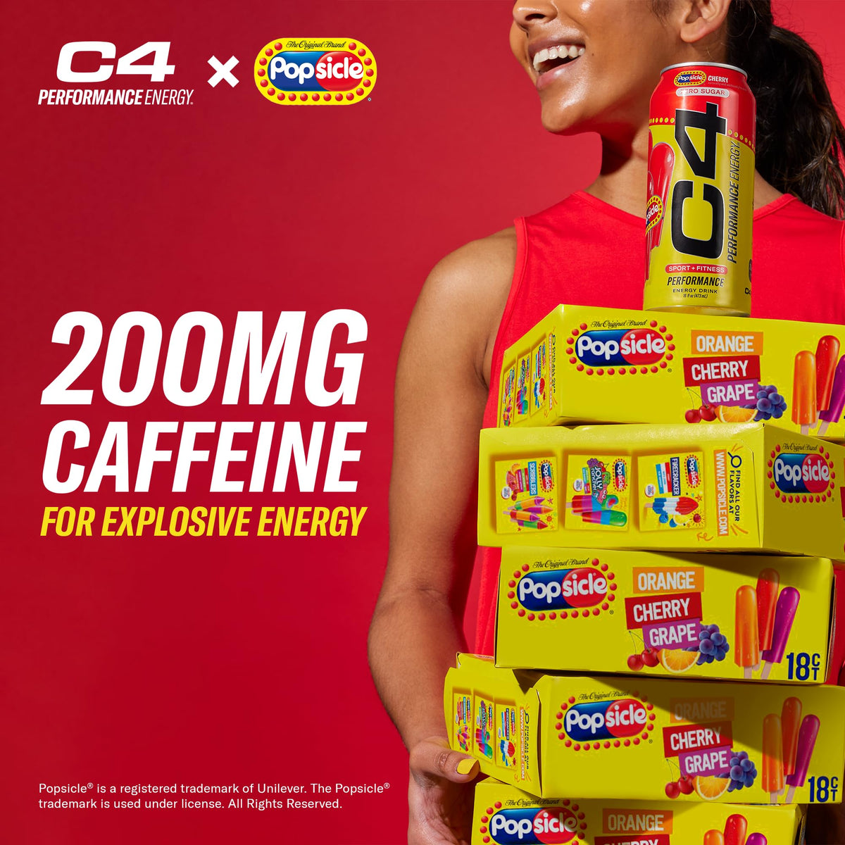 C4 Energy Drink x Grape Popsicle, Carbonated Sugar Free Pre Workout Performance Drink with no Artificial Colors or Dyes, 16 Oz, Pack of 12