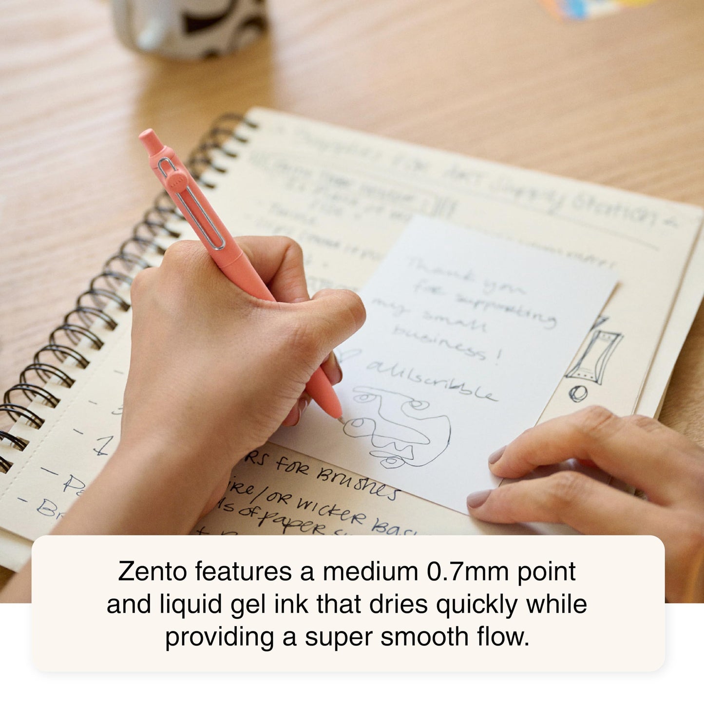 uni-ball Zento Gel Ink Rollerball Pens, 12 Black Medium Point Smooth Writing Pens, Colored Japanese Pens, Muted Colors