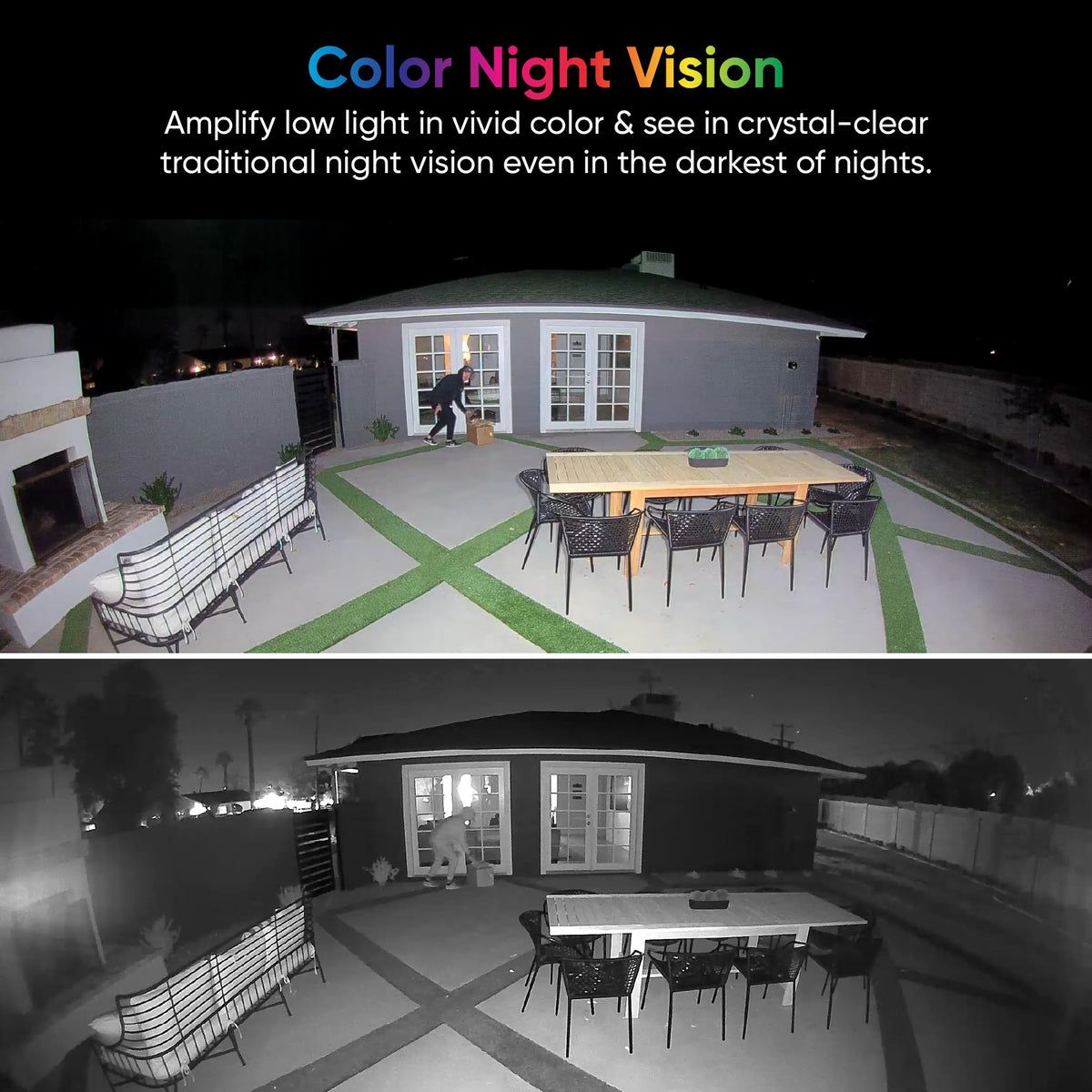 WYZE Floodlight Camera v2 with Plug-in Mount, 2K HD Outdoor Security Camera, Color Night Vision, Motion Activated, Electrical Box with 20ft Weather-Resistant Power Cable, Easy Installation (Black)