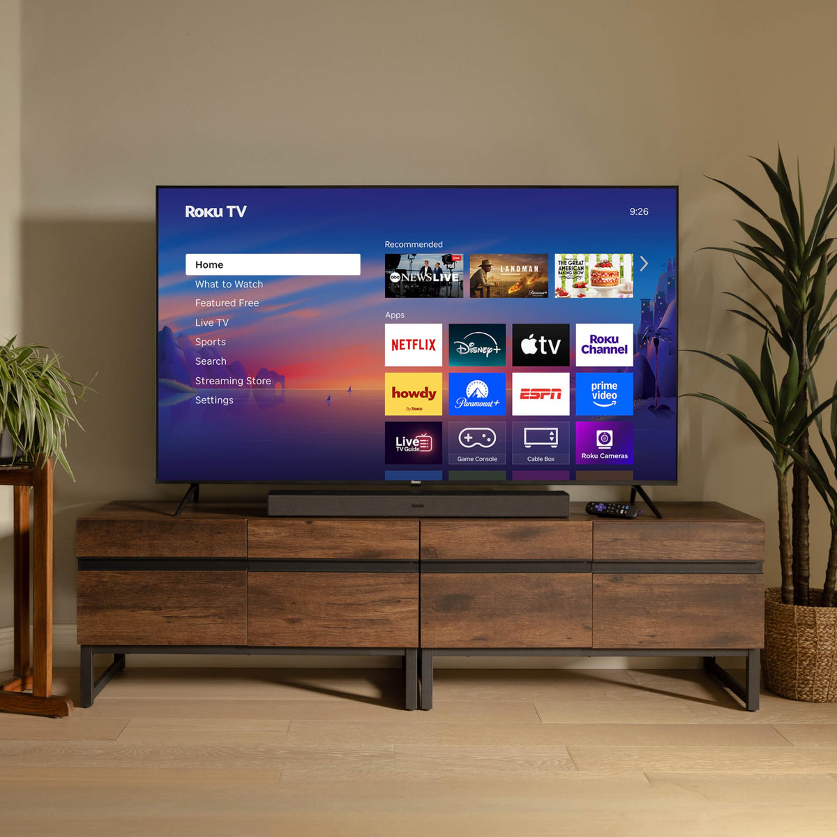 Roku Smart TV 2025 – 55-Inch Select Series, 4K HDR TV – Roku TV with Enhanced Voice Remote – Flat Screen LED Television with Wi-Fi for Streaming Live Local News, Sports, Family Entertainment