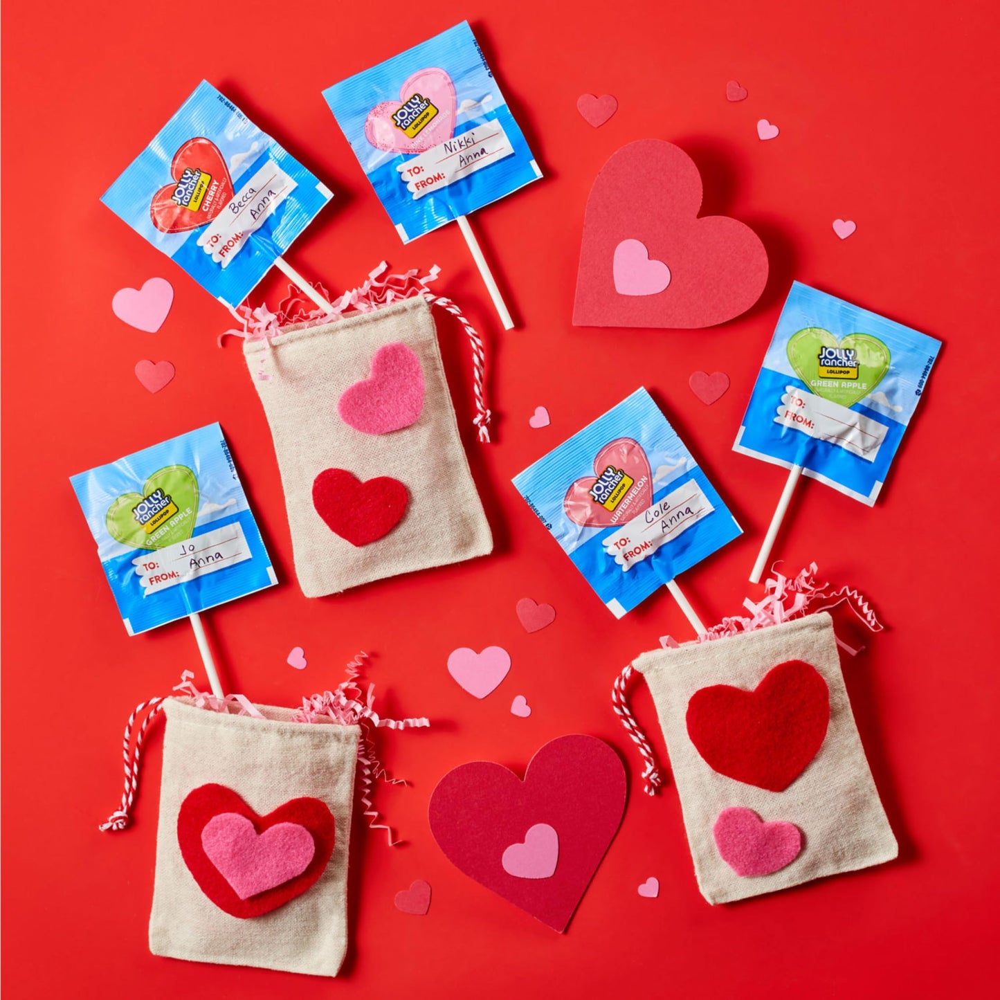 JOLLY RANCHER Assorted Fruit Flavored, Valentine's Lollipops Box, 9.2 oz (20 Pieces)