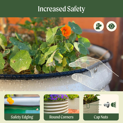 Vego garden Raised Garden Bed Kit, 17" Tall 10 in 1 Modular Raised Garden Beds Kit, Metal Planter Box for Vegetables, Flowers, Herbs, Modern Gray