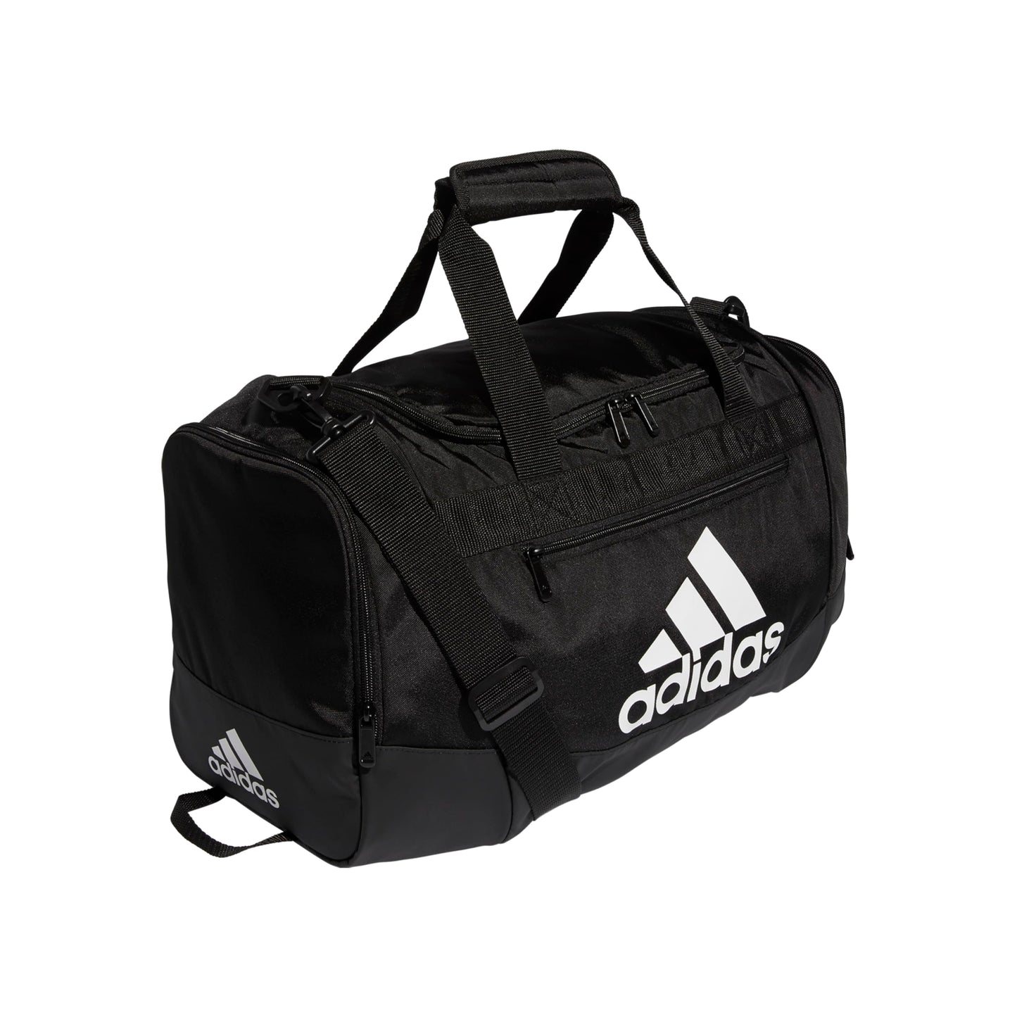 adidas Unisex Defender 4.0 Gym Duffel Bag for Men and Women, Black/White, Small (38L)