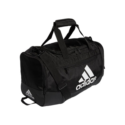adidas Unisex Defender 4.0 Gym Duffel Bag for Men and Women, Black/White, Small (38L)
