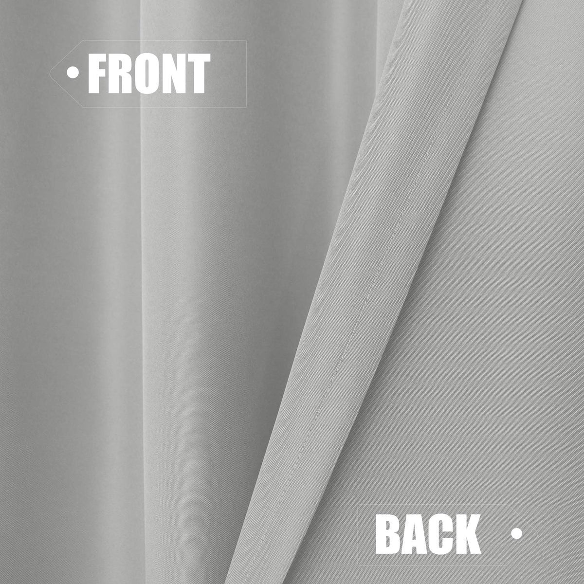 BONZER Outdoor Curtains for Patio Water Resistant Heavy Privacy Sunlight Blocking Grommet Outside Curtains for Porch, Pergola, Gazebo, 1 Panel, 54W x 120L inch, Silver