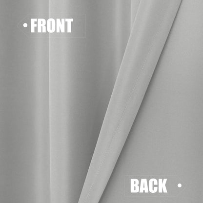 BONZER Outdoor Curtains for Patio Water Resistant Heavy Privacy Sunlight Blocking Grommet Outside Curtains for Porch, Pergola, Gazebo, 1 Panel, 54W x 120L inch, Silver