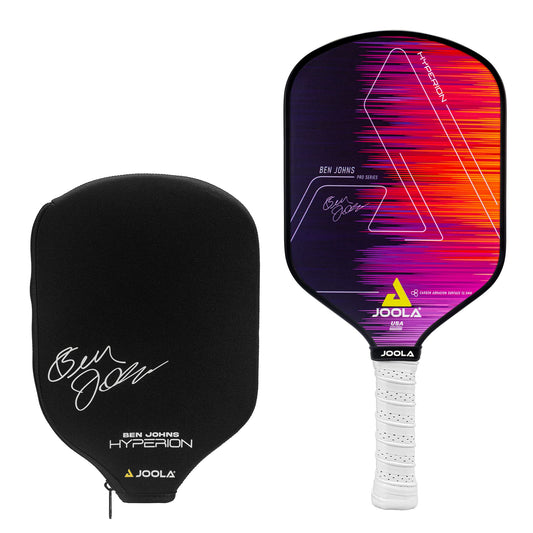 JOOLA Ben Johns Hyperion Pickleball Paddle - Carbon Surface, Elongated Handle, Polypropylene Core, Custom Cover