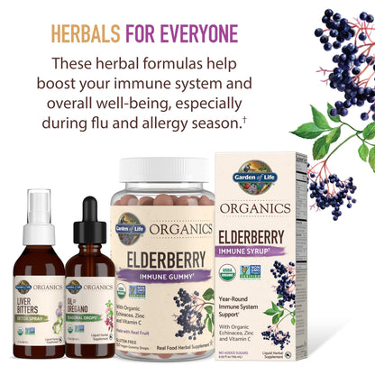 Garden of Life Organics Oil of Oregano Seasonal Drops 1fl oz (30 mL) Liquid, Concentrated Plant Based Immune Support - Alcohol-Free, Organic, Non-GMO, Vegan & Gluten Free Herbal Supplements