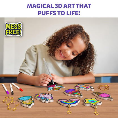 Skillmatics Aqua Puffs - 3D Art Kit, Princesses & Unicorns, Easter Basket Stuffers, Mess-Free Paint by Number Craft, DIY & Inflate Activity, Creative Gift for Girls & Boys Ages 4, 5, 6, 7, 8, 9, 10