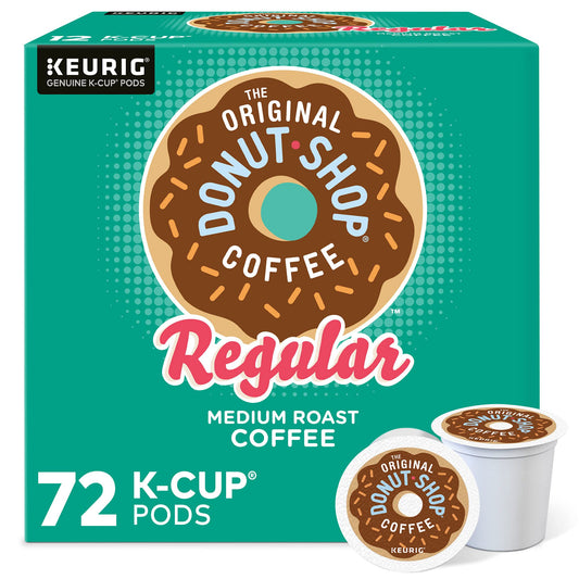 The Original Donut Shop Regular Keurig Single-Serve K-Cup Pods, Medium Roast Coffee, 72 Count
