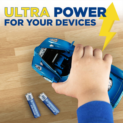 Powermax 24-Count Triple AAA Batteries, Ultra Long Lasting Alkaline Battery for Home and Office, 10-Year Shelf Life, Reclosable Packaging