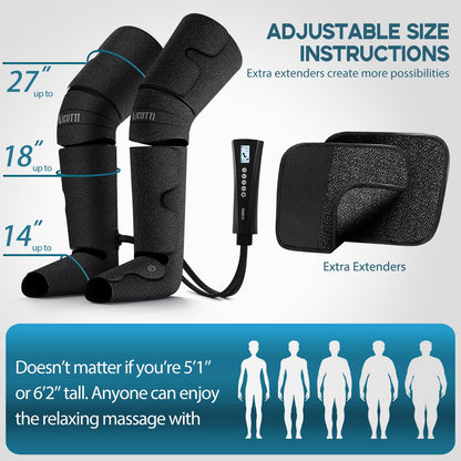 Air Compression Leg & Foot Massager with Heat – Relief for Circulation, Fatigue & Tension – Relaxing Gifts for Dad, Mom, Men & Women – Ideal for Father’s Day, Mother’s Day, Christmas & Birthdays