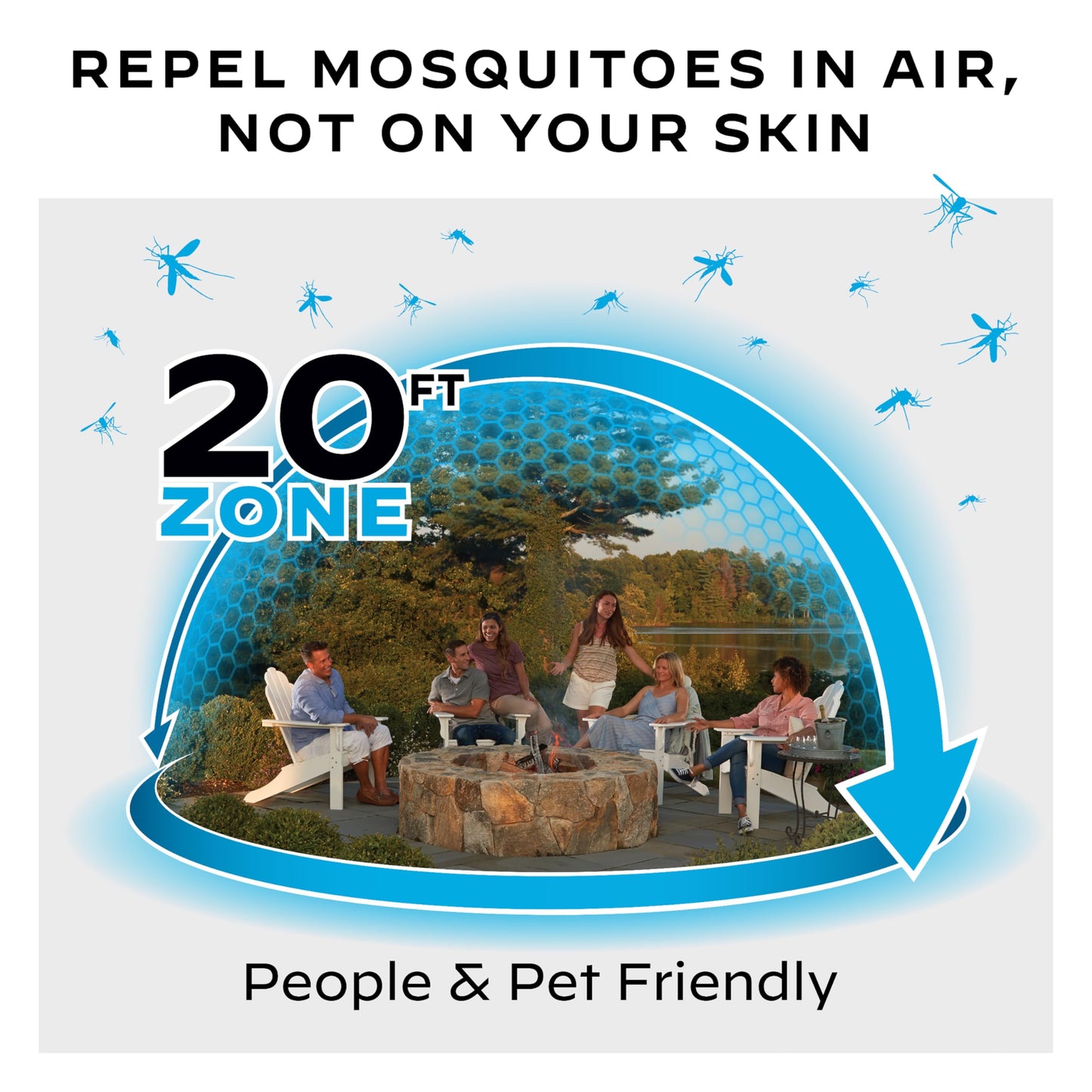 Thermacell E55 E-Series Rechargeable Mosquito Repeller with 20’ Mosquito Protection Zone; Graphite; Includes 12-Hr Repellent Refill; Bug Spray Alternative; Scent Free; No Candle or Flame