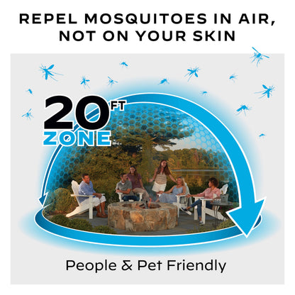 Thermacell Patio Shield Mosquito Repellent E-Series Rechargeable Repeller; 20’ Mosquito Protection Zone; Includes 12-Hr Repellent Refill; No Flame or Scent; Bug Spray and Bug Zapper Alternative