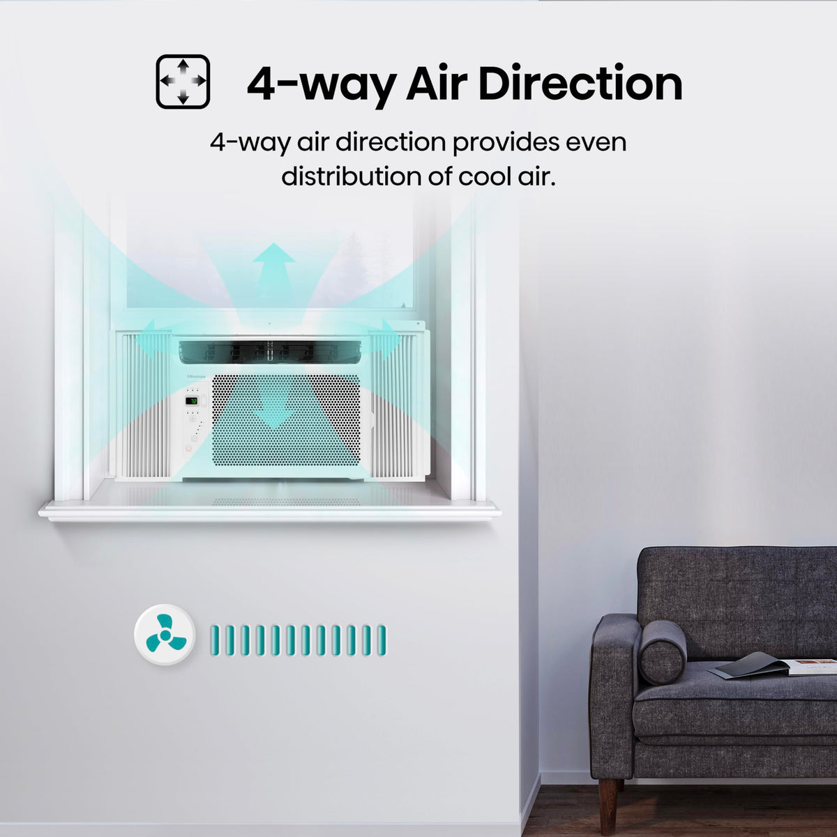 Hisense WC06R25A Window Air Conditioner, 6,000 BTU, White