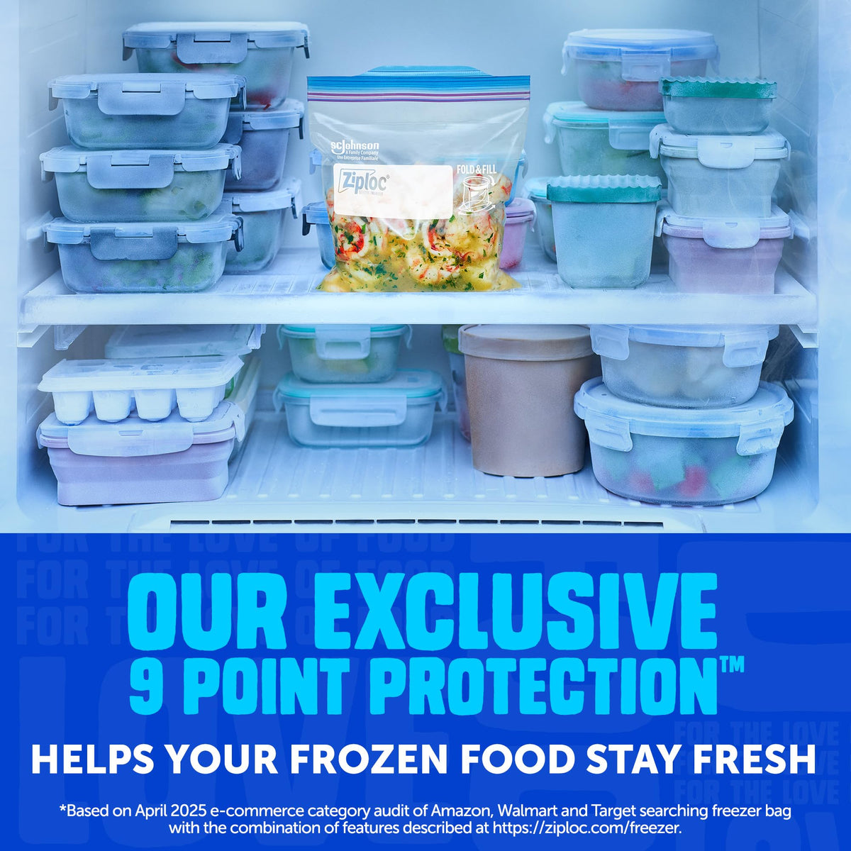 Ziploc Gallon Food Storage Freezer Bags, Stay Open Design, Easy to Fill, 66 Count (Packaging May Vary)